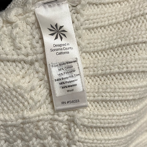Athleta Women’s Cream Mixed-media Pullover Sweater- M - Picture 4 of 4